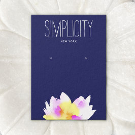 Lotus floral Earring Display Card