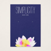 Lotus floral Earring Display Card (Vorderseite)