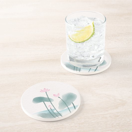 Lotus Floral Getränkeuntersetzer (Seite)