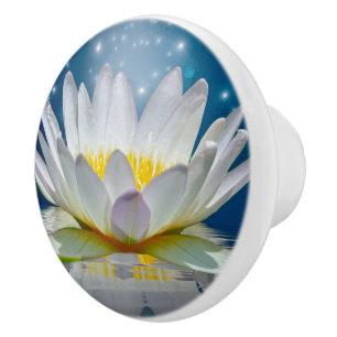 Lotus Floral Keramik Knob Keramikknauf