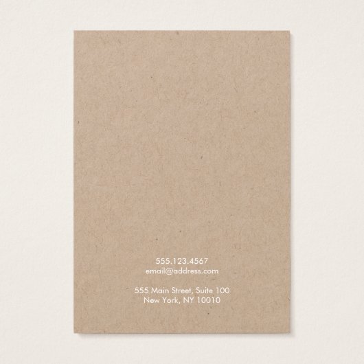 Lotus floral Kraft Earring Display Card (Rückseite)