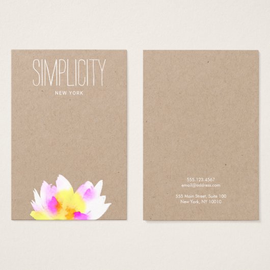 Lotus floral Kraft Earring Display Card (Vorne & Hinten)