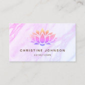 Lotus floral Logo Visitenkarte (Vorderseite)