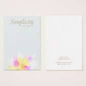 Lotus floral necklack Display Card (Vorne & Hinten)