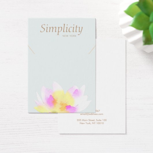 Lotus floral necklack Display Card (Schreibtisch)