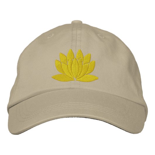 Lotus Flower Bestickte Baseballkappe (Vorderseite)
