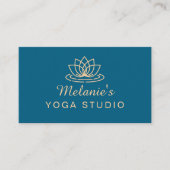 Lotus flower elegant yoga business card template visitenkarte (Vorderseite)