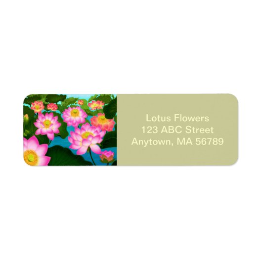 Lotus Flower Garden individuell anpassbare Labels (Vorne)