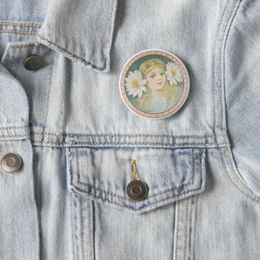 Lotus Flower Girl Button (Beispiel)