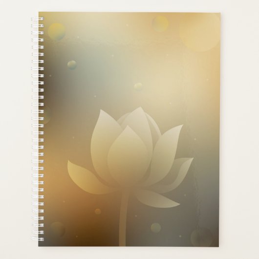 Lotus Flower Hardcover Daily Planner Planer (Vorderseite)