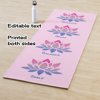 Lotus flower pink double sided yogamatte