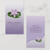 Lotus Flower / Salon / Spa Business Card Visitenkarte (Vorne/Hinten)