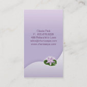 Lotus Flower / Salon / Spa Business Card Visitenkarte (Rückseite)