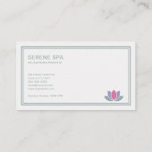 Lotus Flower - Spa Salon Visitenkarte (Rückseite)