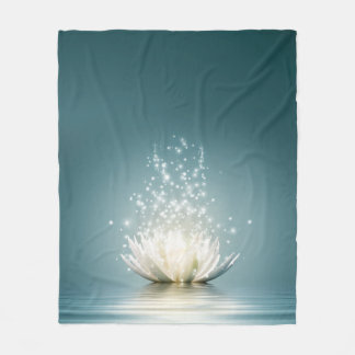 Lotus Flower Throw Blanket Fleecedecke
