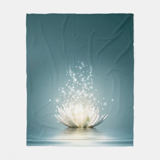 Lotus Flower Throw Blanket Fleecedecke (Vorderseite)