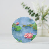 Lotus flower watercolor feiertagskarte (Stehend Vorderseite)