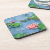 Lotus flower watercolor getränkeuntersetzer (Linke Seite)