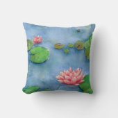 Lotus flower watercolor kissen (Vorderseite)
