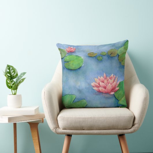 Lotus flower watercolor kissen (Stuhl )