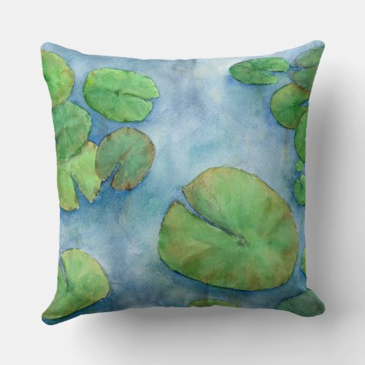 Lotus flower watercolor kissen (Rückseite)