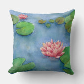 Lotus flower watercolor kissen (Vorderseite)