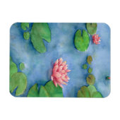 Lotus flower watercolor magnet (Horizontal)
