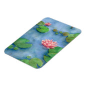 Lotus flower watercolor magnet (Linke Seite)