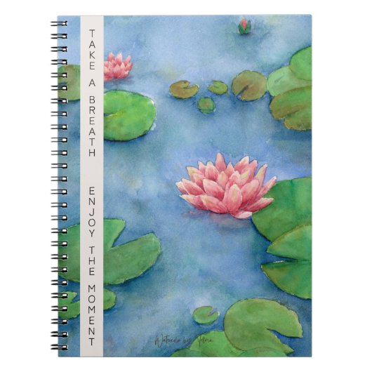 Lotus Flower Watercolor Notizblock (Vorderseite)
