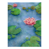 Lotus Flower Watercolor Painting Poster (Vorderseite)