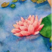 Lotus Flower Watercolor Painting Poster