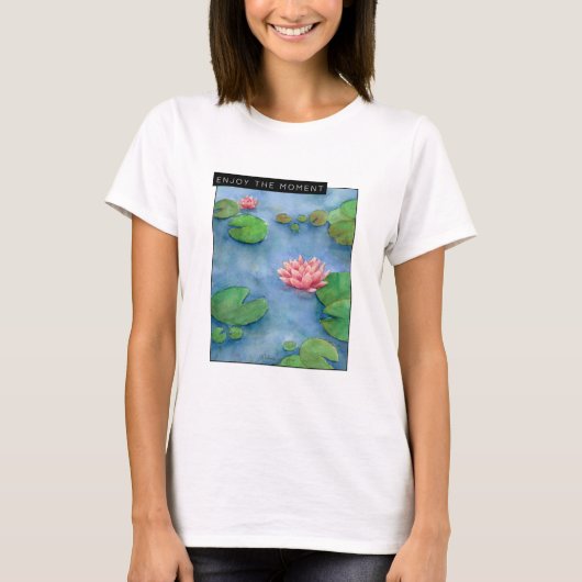 Lotus flower watercolor T-Shirt (Vorderseite)