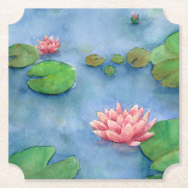 Lotus flower watercolor untersetzer