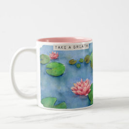 Lotus flower watercolor zweifarbige tasse