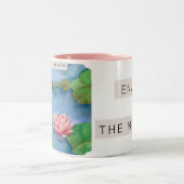 Lotus flower watercolor zweifarbige tasse (Mittel)