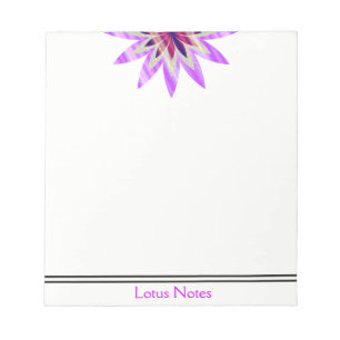 Lotus Flower Yoga Instructor Holistic Classic Notizblock