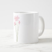 Lotus Flowers Botanical Illustration Coffee Mug Jumbo-Tasse (Vorderseite Rechts)