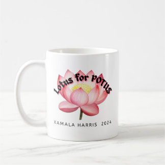 Lotus for POTUS Harris Election Kaffeetasse
