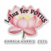 Lotus for POTUS Harris Election Laptop Decal Aufkleber (Vorderseite)