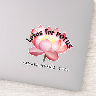 Lotus for POTUS Harris Election Laptop Decal Aufkleber