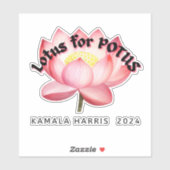 Lotus for POTUS Harris Election Laptop Decal Aufkleber (Blatt)