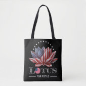 Lotus for Potus Harris Walz 2024 Tote Bag Tasche (Vorderseite)