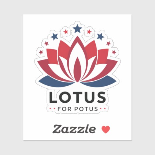 Lotus for POTUS Kamala Harris 2024 Aufkleber (Blatt)