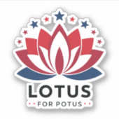 Lotus for POTUS Kamala Harris 2024 Aufkleber (Vorderseite)