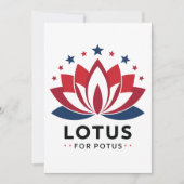 Lotus for POTUS Kamala Harris 2024 Einladung (Vorderseite)