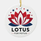 Lotus for POTUS Kamala Harris 2024 Keramik Ornament (Vorne)
