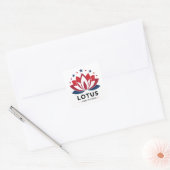 Lotus for POTUS Kamala Harris 2024 Quadratischer Aufkleber (Umschlag)