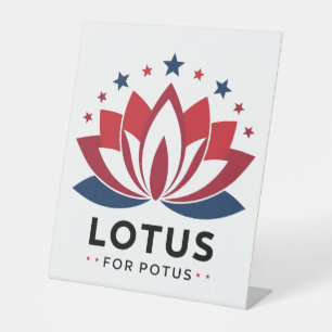 Lotus for POTUS Kamala Harris 2024 Sockelschild
