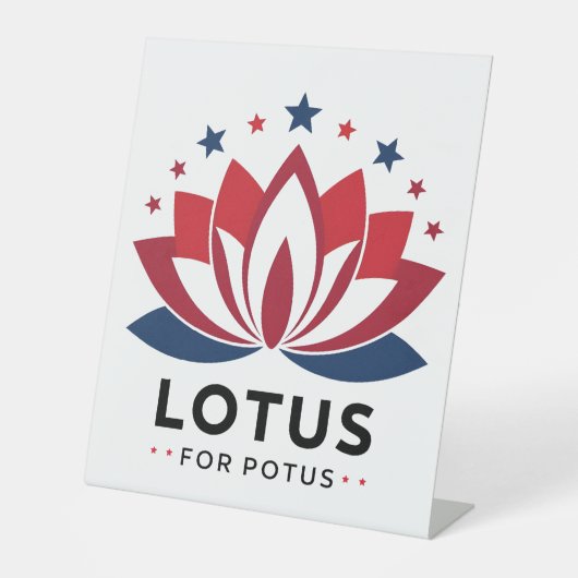 Lotus for POTUS Kamala Harris 2024 Sockelschild (Vorderseite)