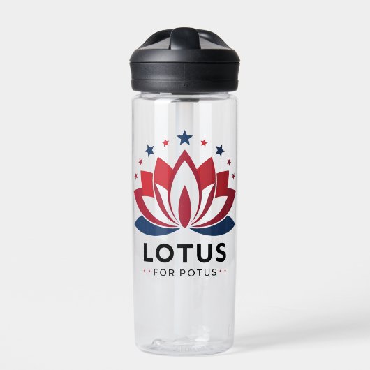 Lotus for POTUS Kamala Harris 2024 Trinkflasche (Vorderseite)